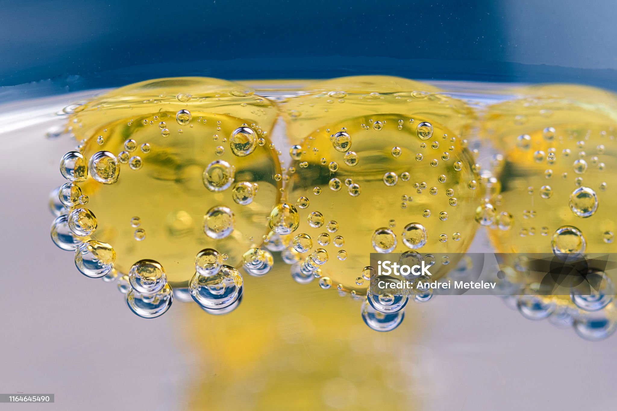 Under the water. Cod liver oil omega 3 capsules